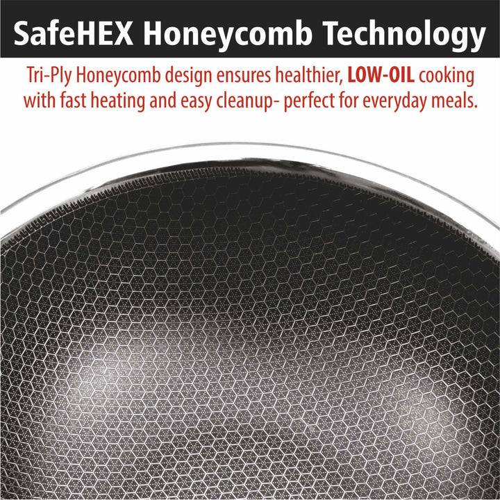 Triply Honeycomb Kadai with Glass Lid – Premium Cooking Vessel for Indian Kitchen