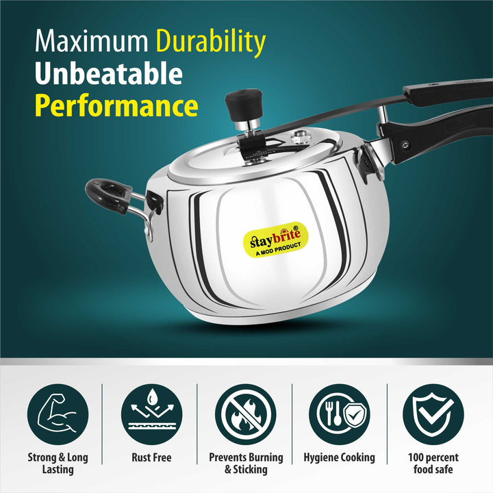 Triply Outer Lid Pressure Cooker | Fast &amp; Healthy Cooking