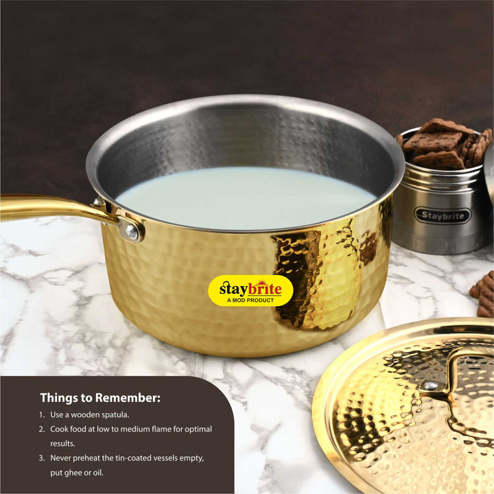 Brass Sauce Pan with Lid – Premium Cookware for Every Kitchen