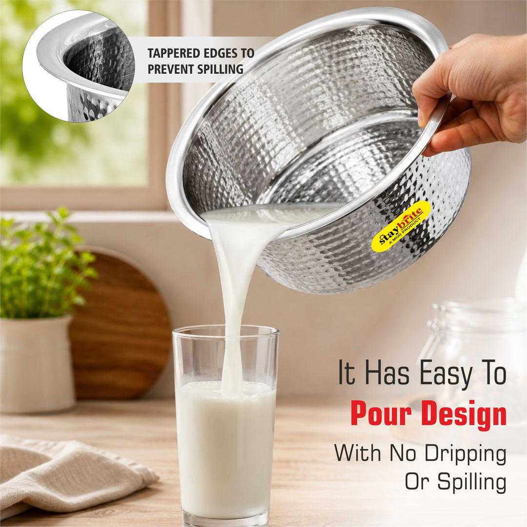 Triply Hammered Tope – 3-Ply Stainless Steel Tope for Even Heating &amp; Healthy Cooking