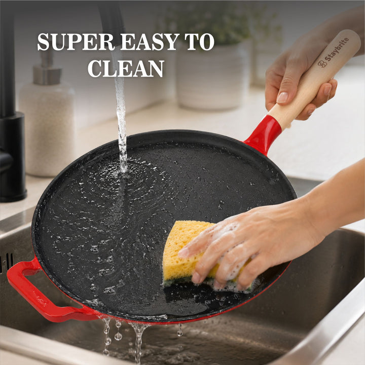 Cast Craft Platinum 28 cm Tawa, Durable &amp; Easy Cooking