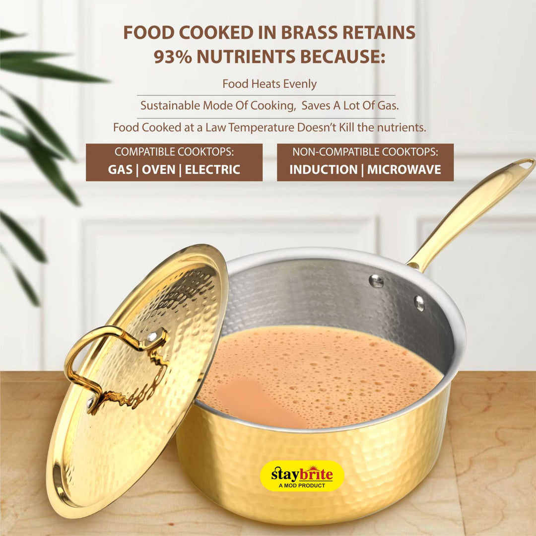 Brass Sauce Pan with Lid – Premium Cookware for Every Kitchen