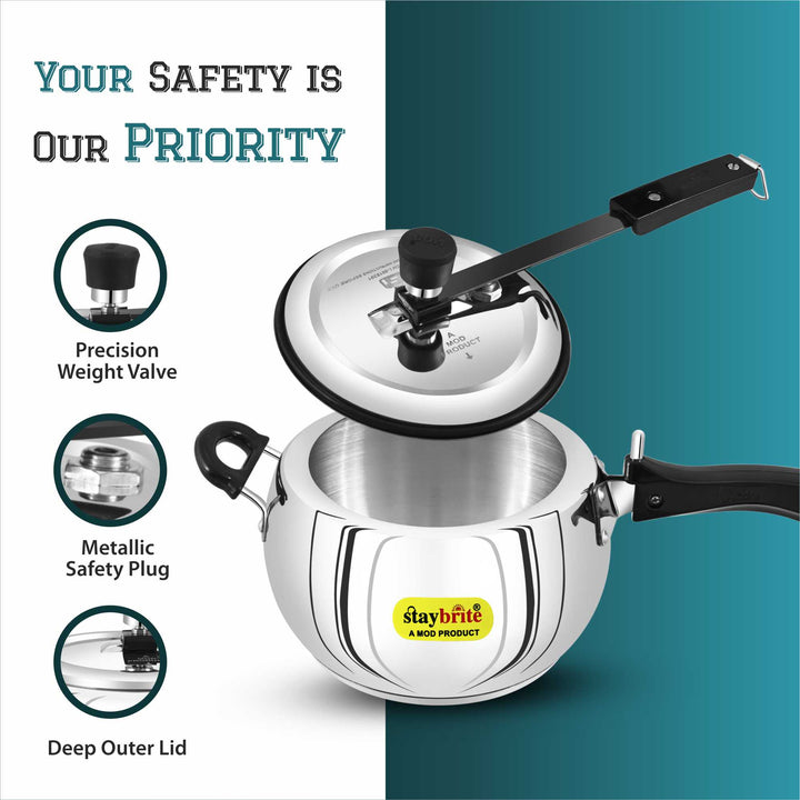 Stainless Steel Handi Pressure Cooker | Healthy, Durable and Quick Cooking for Indian Kitchens