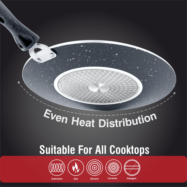 Staybrite Marblo Coated Concave Tawa | Even &amp; Healthy Cooking