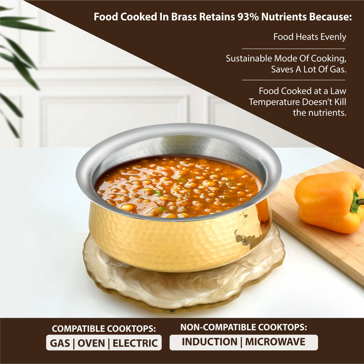 Brass Lagan – Traditional Brass Lagan for Even Heating &amp; Authentic Indian Cooking