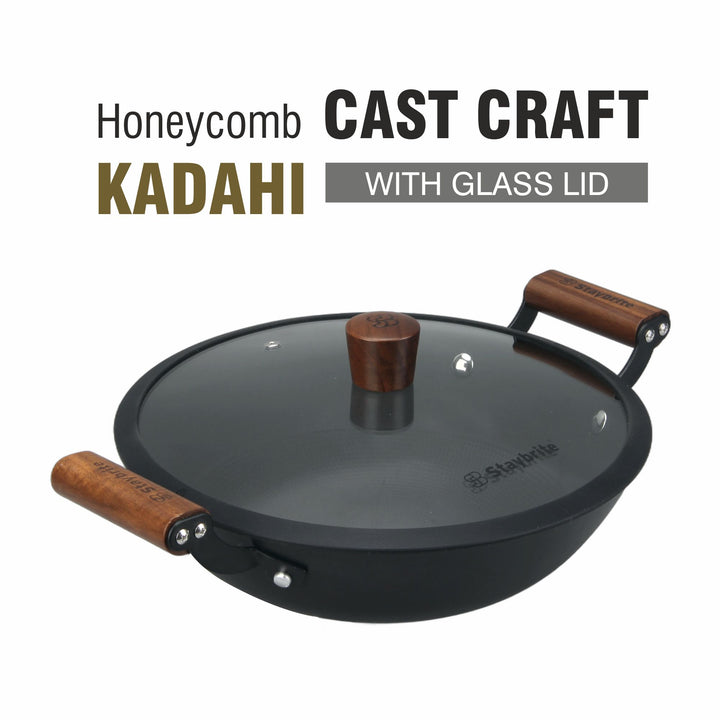 Cast Craft Honeycomb Kadai, Even Heating &amp; Healthy Cooking