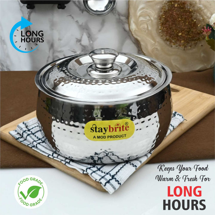 Hammered Hotpots – Premium Insulated Stainless Steel Casserole