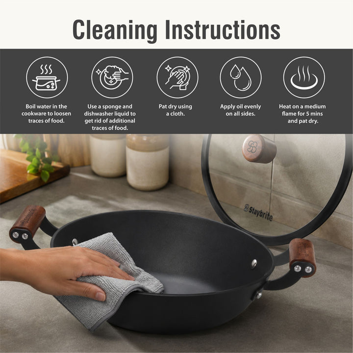 Cast Craft Honeycomb Kadai, Even Heating &amp; Healthy Cooking
