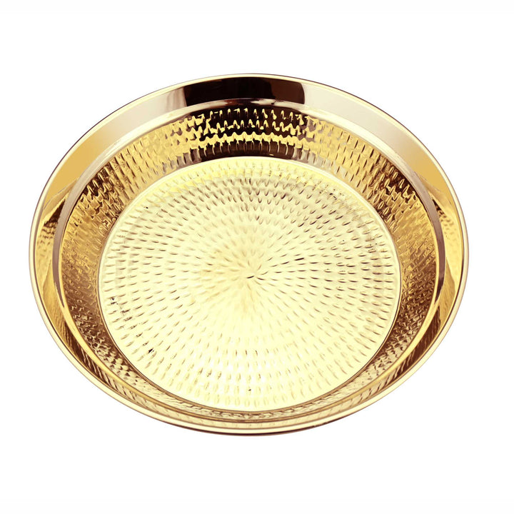 Brass Parat - Traditional Indian Cooking Vessel for Authentic Kitchen.