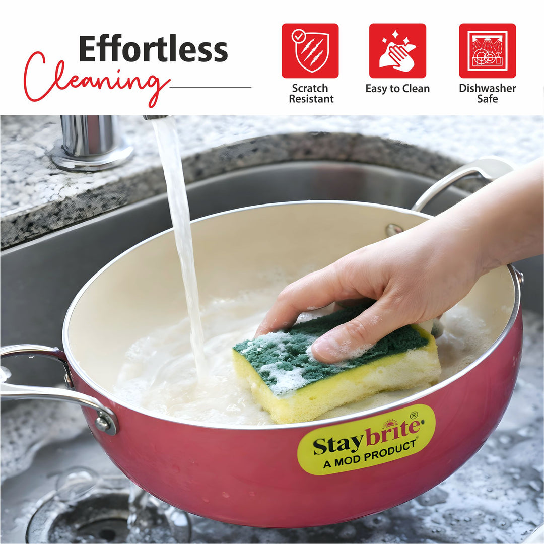 Ceramic Coated  Kadahi – PFOA Free Deep Kadhai for Daily Cooking