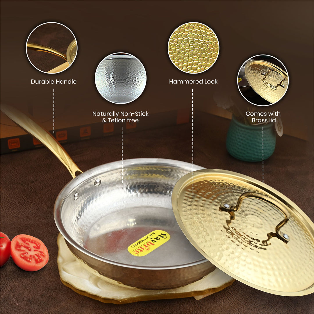 Brass Frypan | Pure Brass Frying Pan | Staybrite Cookware