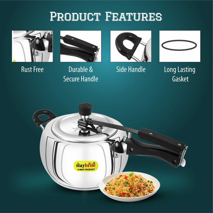 Triply Outer Lid Pressure Cooker | Fast &amp; Healthy Cooking