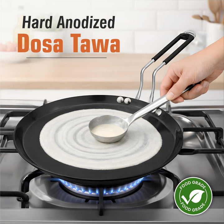 Staybrite Hard Anodized Dosa Tawa | Crispy &amp; Even Dosa Cooking