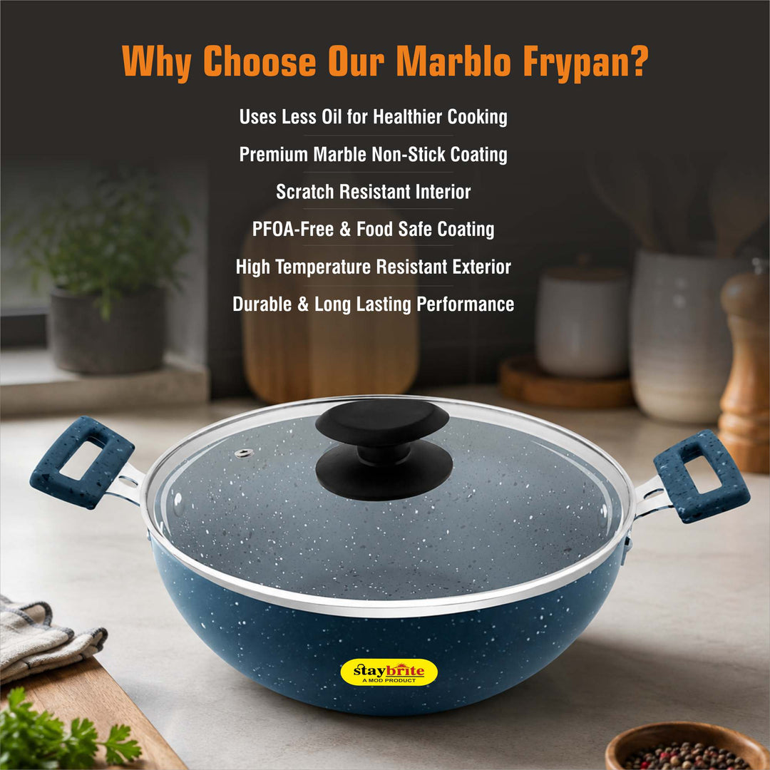 Staybrite Marble Coated Kadai | Easy &amp; Versatile Cooking