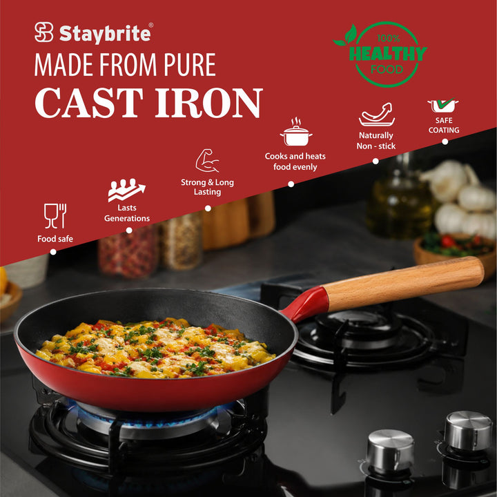 Staybrite Cast Craft Platinum Frypan 24 cm for Everyday Cooking