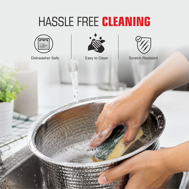 Triply Hammered Tope – 3-Ply Stainless Steel Tope for Even Heating &amp; Healthy Cooking