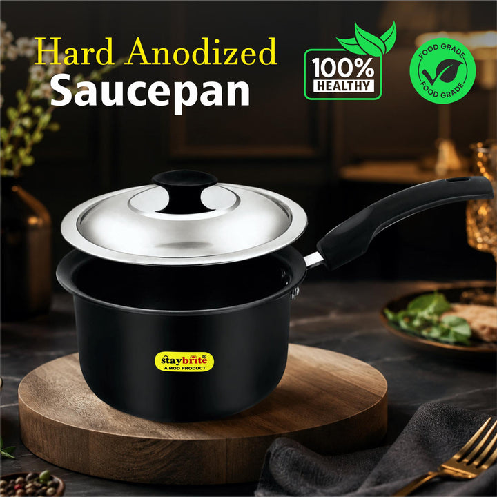 Staybrite Hard Anodized Saucepan | Premium Cooking Pan