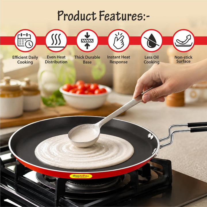 Staybrite Non-Stick Dosa Tawa | Crispy Dosa &amp; Less-Oil Cooking