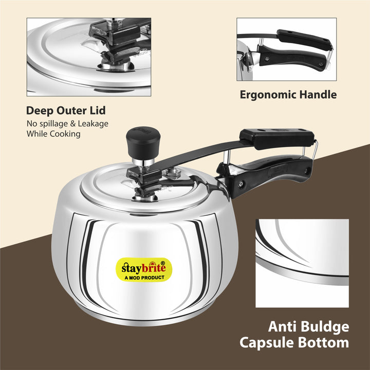 Stainless Steel Handi Pressure Cooker | Healthy, Durable and Quick Cooking for Indian Kitchens