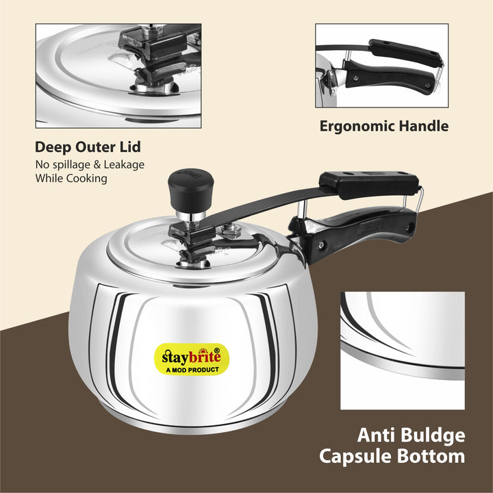 Triply Outer Lid Pressure Cooker | Fast &amp; Healthy Cooking
