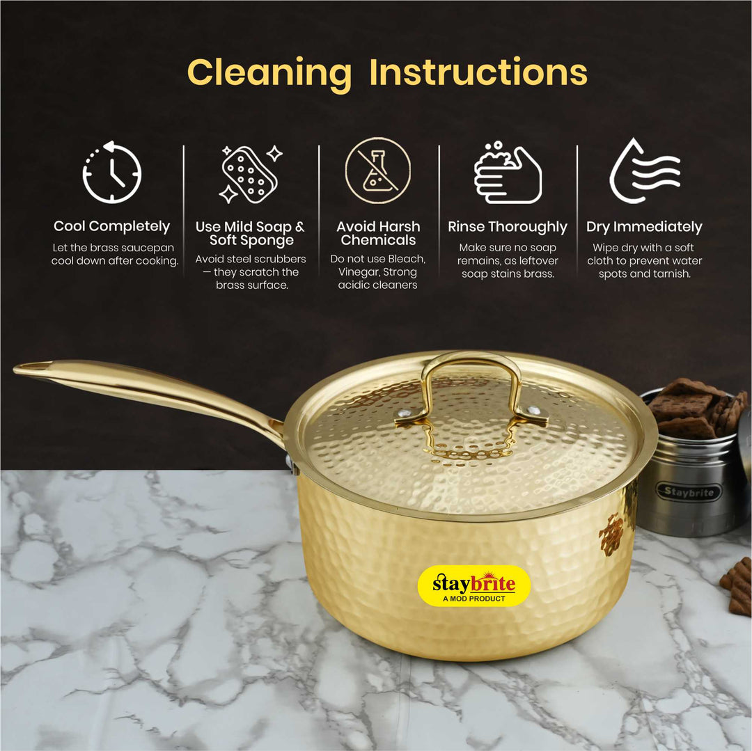 Brass Sauce Pan with Lid – Premium Cookware for Every Kitchen