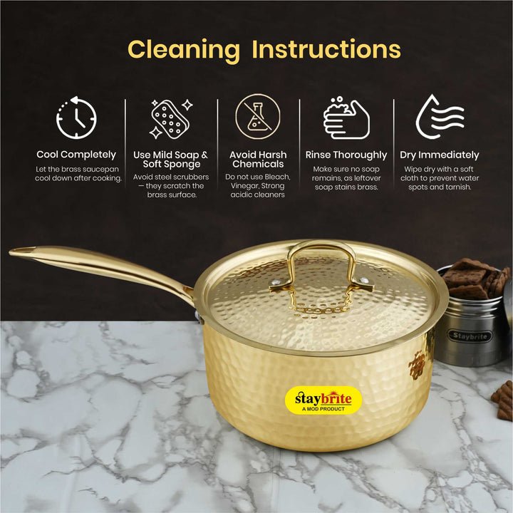 Brass Sauce Pan with Lid – Premium Cookware for Every Kitchen