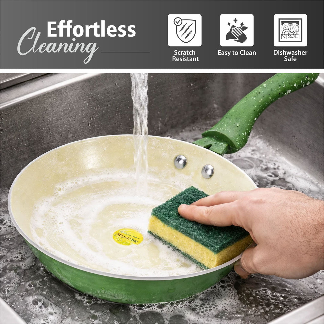 Ceramic Coated Taper Frypan for Healthy Low-Oil Cooking