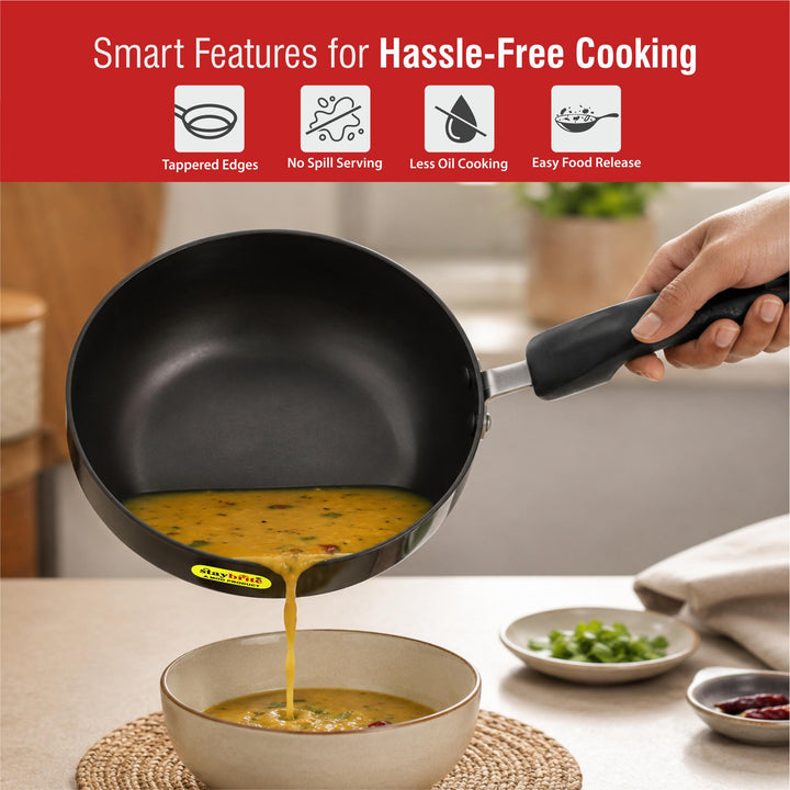 Staybrite Hard Anodized Frypan with Lid | Durable Frying Pan
