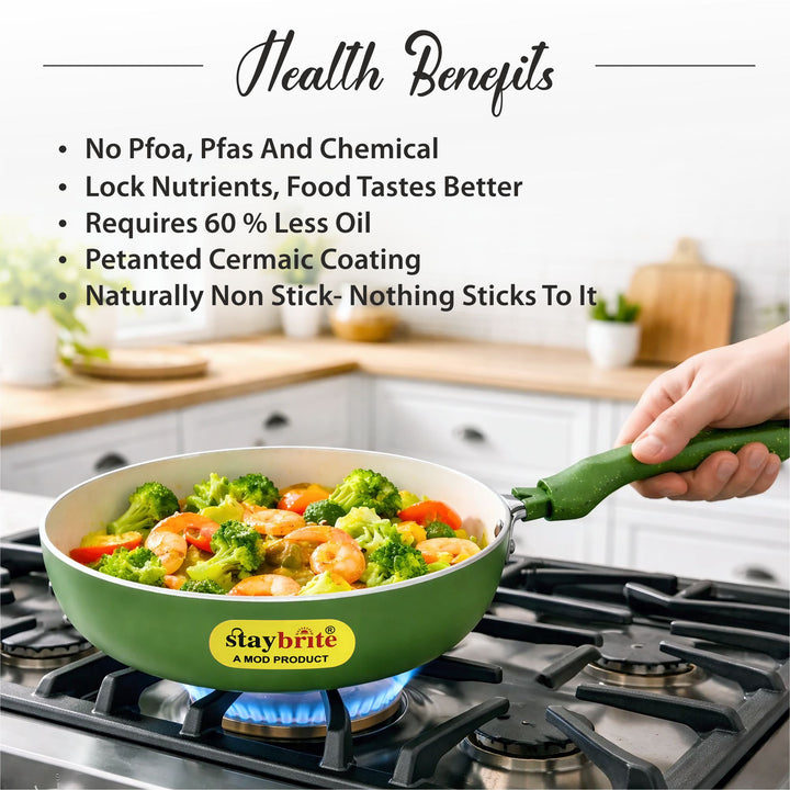 Ceramic Coated Frypan | PFOA-Free Healthy Cooking Pan