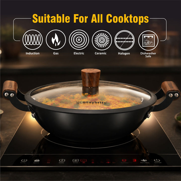 Cast Craft Honeycomb Kadai, Even Heating &amp; Healthy Cooking