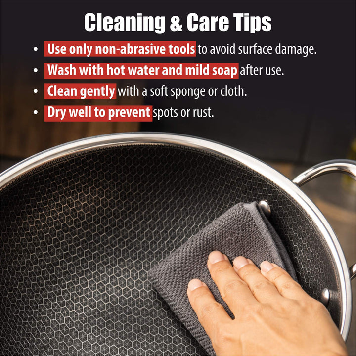 Staybrite Triply Honeycomb Kadai with Glass Lid