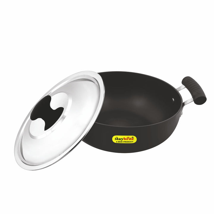 Staybrite Hard Anodized Deep Kadai | Heavy-Duty Kadai
