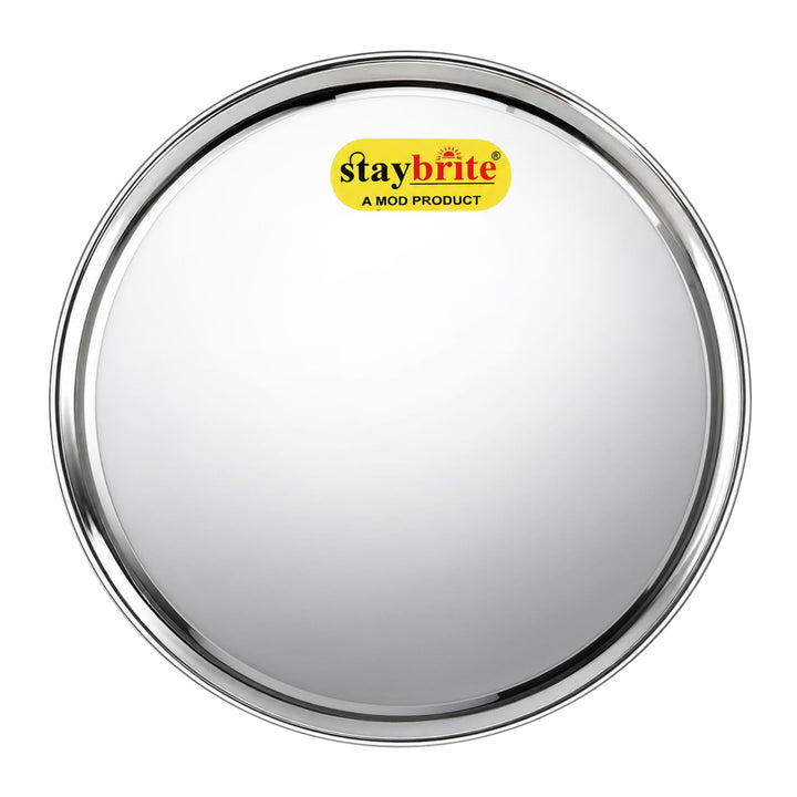 Staybrite Stainless Steel Kanchan Begi Plate Set of 6 | Dinner Plate Set