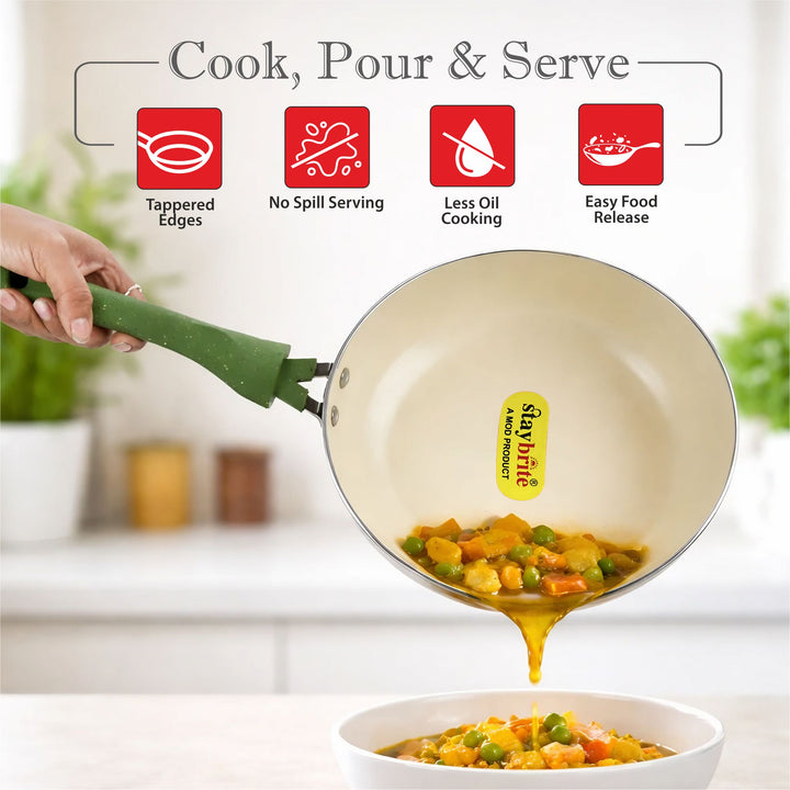 Ceramic Coated Frypan | PFOA-Free Healthy Cooking Pan
