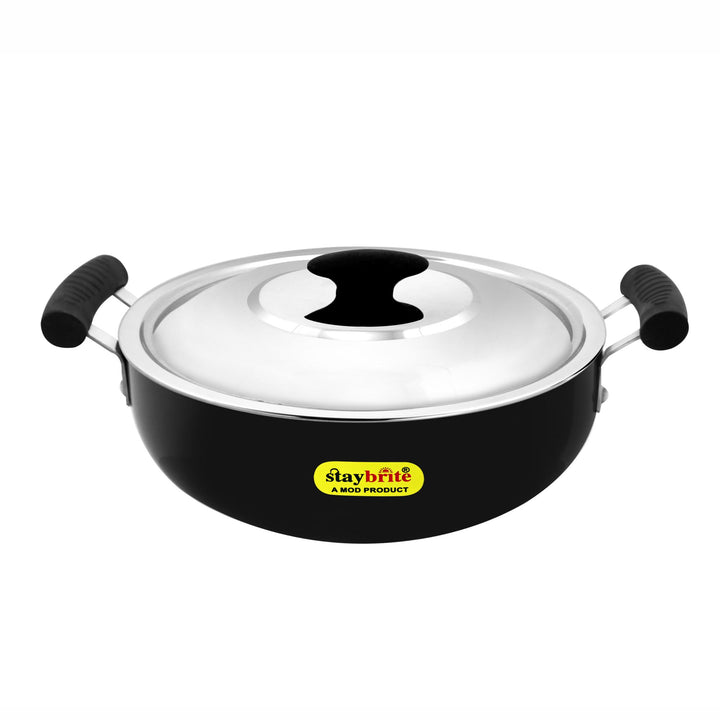 Staybrite Hard Anodized Deep Kadai | Heavy-Duty Kadai