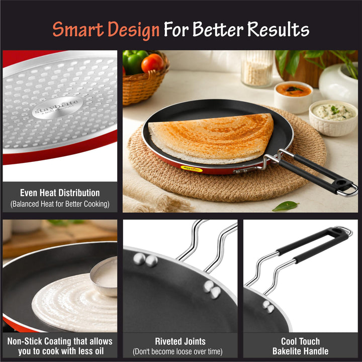 Staybrite Non-Stick Dosa Tawa | Crispy Dosa &amp; Less-Oil Cooking