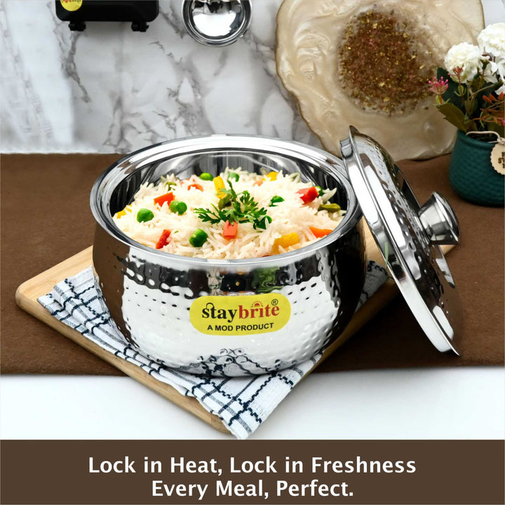 Hammered Hotpots – Premium Insulated Stainless Steel Casserole