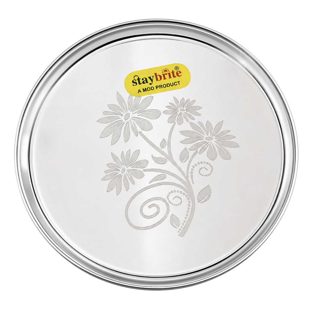 Staybrite Stainless Steel NP Breading Thali Set of 6 | Dinner Thali Set