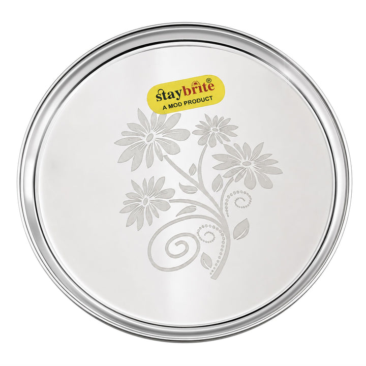 Staybrite Stainless Steel NP Breading Thali Set of 6 | Dinner Thali Set