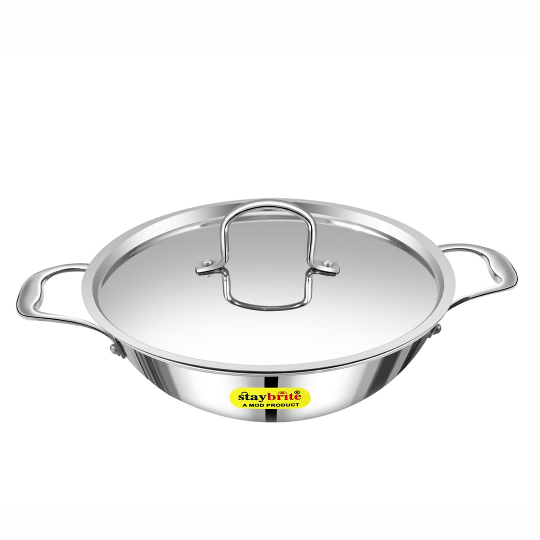 Triply Kadai | 3-Ply Stainless Steel for Even Heat Cooking