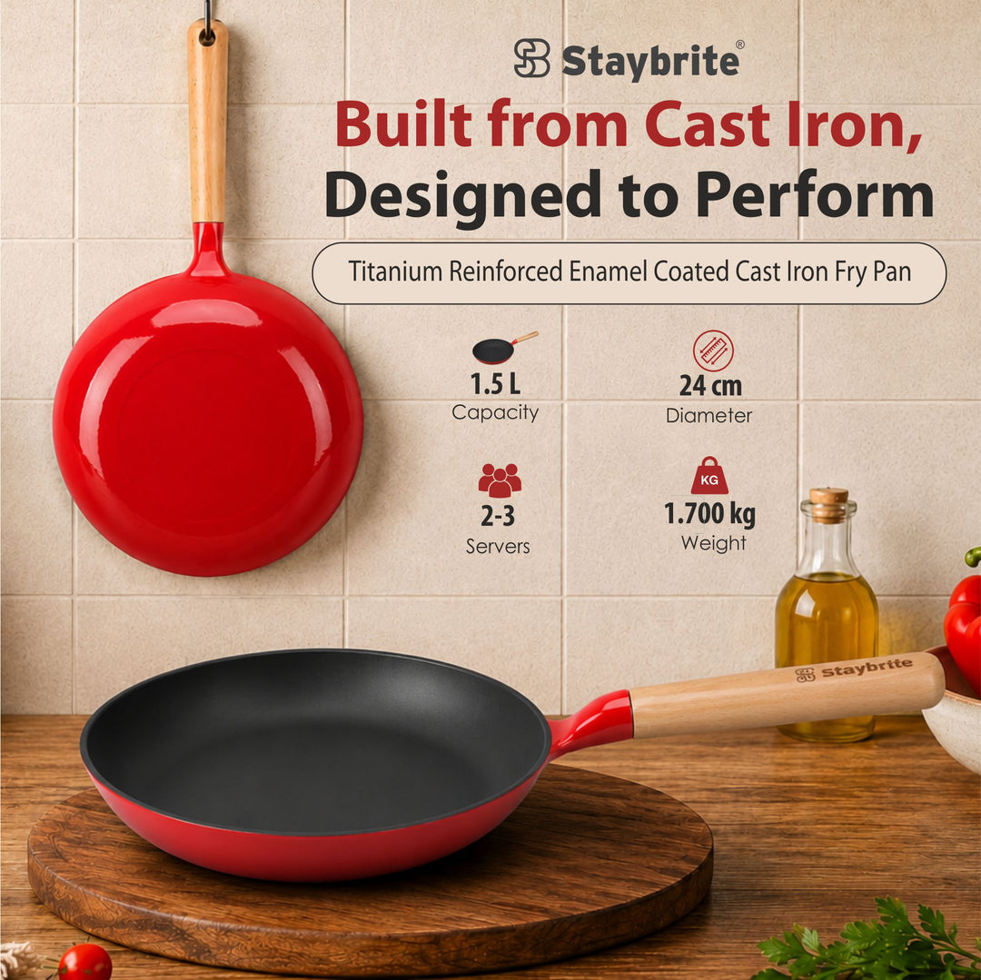 Staybrite Cast Craft Platinum Frypan 24 cm for Everyday Cooking