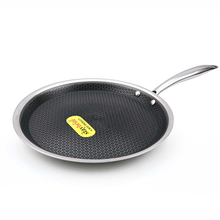 Triply Stainless Steel Dosa Tawa 3 mm with Honeycomb Non-Stick Surface