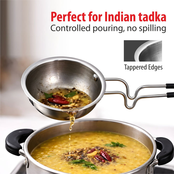 Triply Tadka Pan 2.5 mm – 3-Ply Stainless Steel Tadka Pan for Quick &amp; Even Tempering