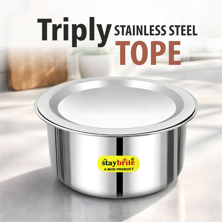 Triply Tope – 3-Ply Stainless Steel Tope for Fast, Even &amp; Healthy Cooking