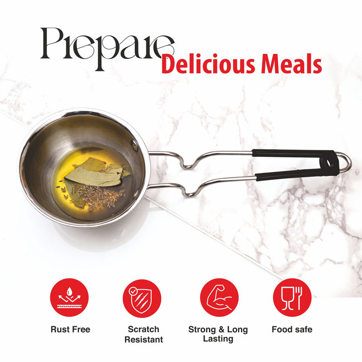 Triply Tadka Pan 2.5 mm – 3-Ply Stainless Steel Tadka Pan for Quick &amp; Even Tempering