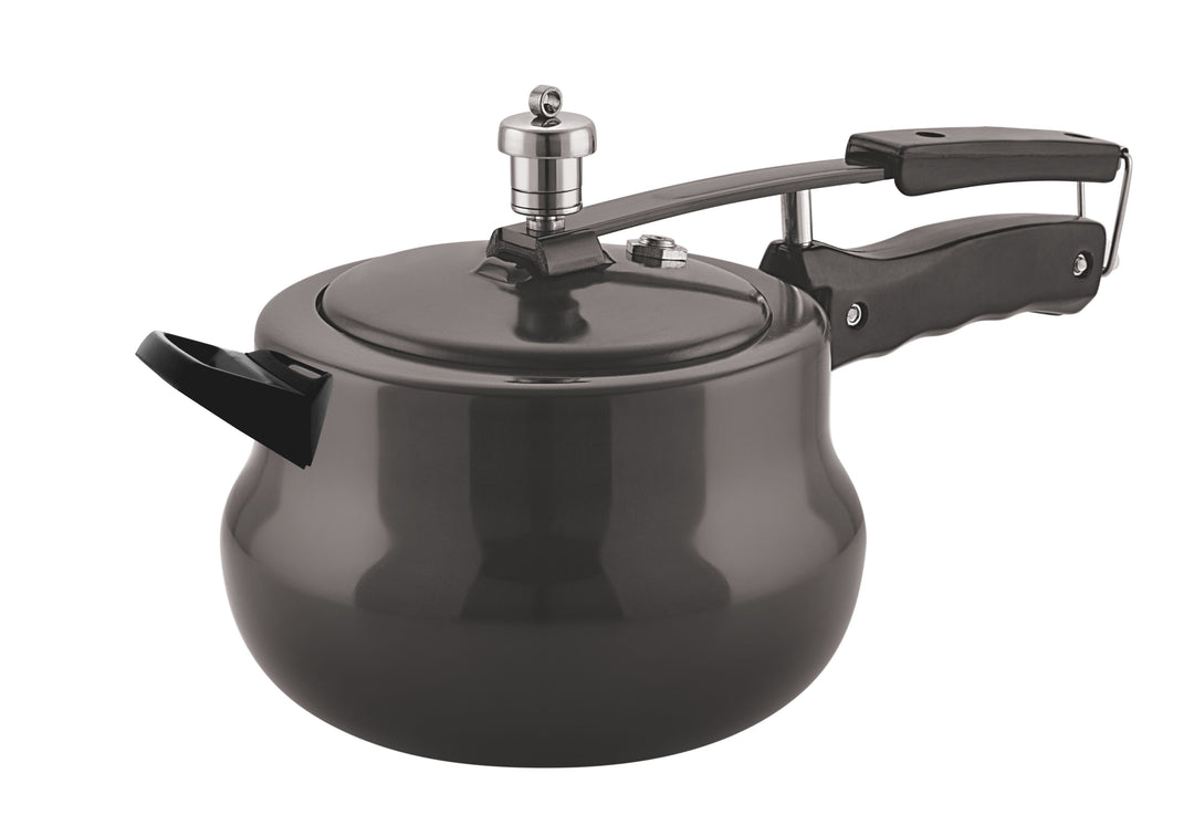 Hard Anodized Matki Pressure Cooker | Thick Bottom, Fast and Nutritious Cooking for Indian Kitchen