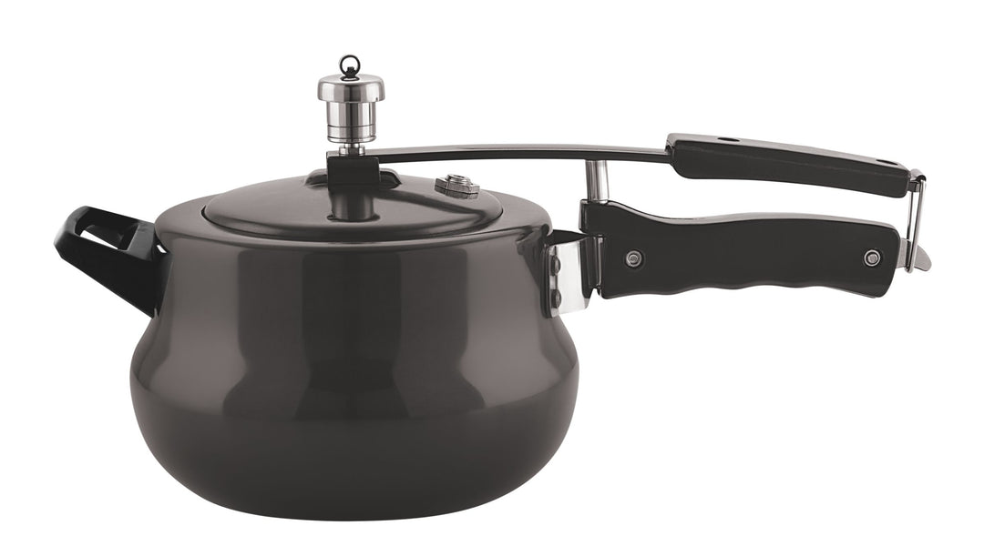 Hard Anodized Matki Pressure Cooker | Thick Bottom, Fast and Nutritious Cooking for Indian Kitchen