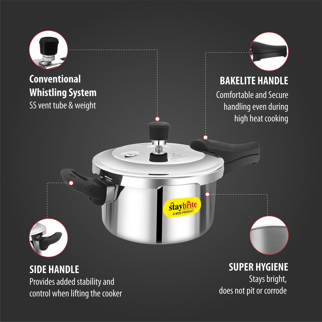 Triply Outer Lid Pressure Cooker | Fast &amp; Healthy Cooking