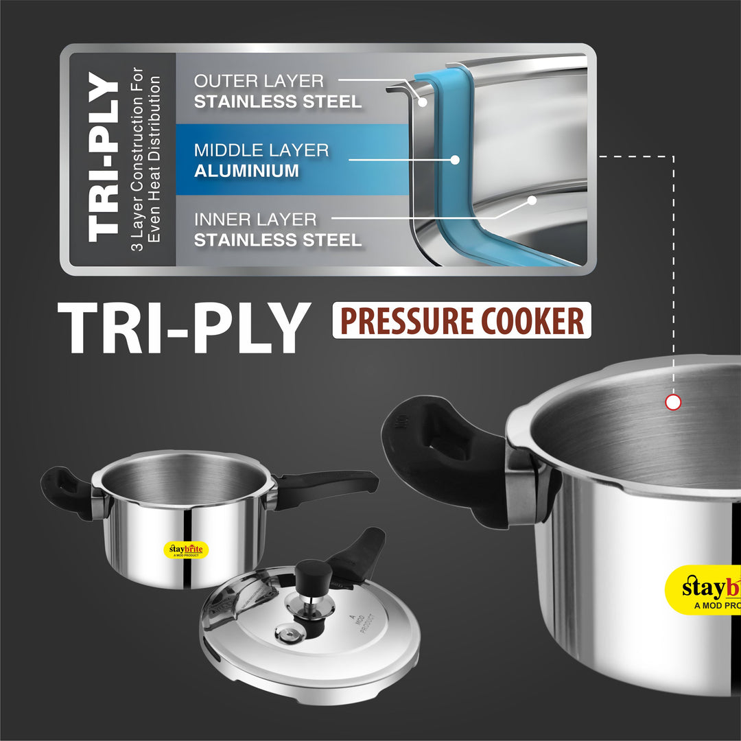Triply Outer Lid Pressure Cooker | Fast &amp; Healthy Cooking