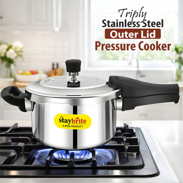 Triply Outer Lid Pressure Cooker | Fast &amp; Healthy Cooking